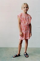 COMBI-SHORT TEXTURÉ À FLEURS