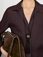 Chemise col ouvert 100 % lin