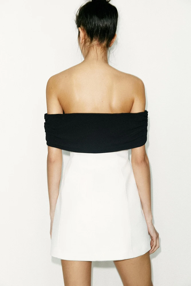 ROBE BUSTIER EN MATIÈRES VARIÉES