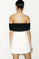 ROBE BUSTIER EN MATIÈRES VARIÉES