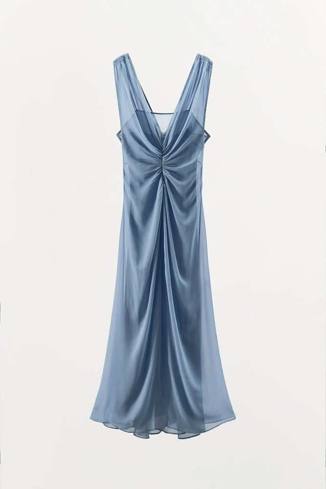 GEORGETTE DRAPED DRESS