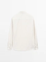Regular fit 100% cotton twill shirt