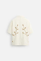 CONTRAST EMBROIDERY SHIRT