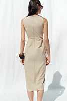 CUT OUT KNOT MIDI DRESS