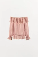 CHEMISE BAVOIR AVEC ÉPAULES DÉNUDÉES