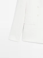 Blazer cache-cœur moulant en lin - Limited Edition