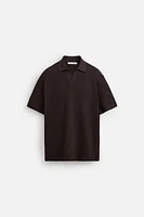 GRID TEXTURED POLO SHIRT