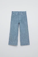 WIDE LEG CORDUROY WASHED EFFECT PANTS