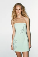 ROBE BUSTIER À STRASS