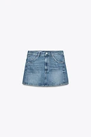 TRF BAGGY DENIM MINI SKIRT