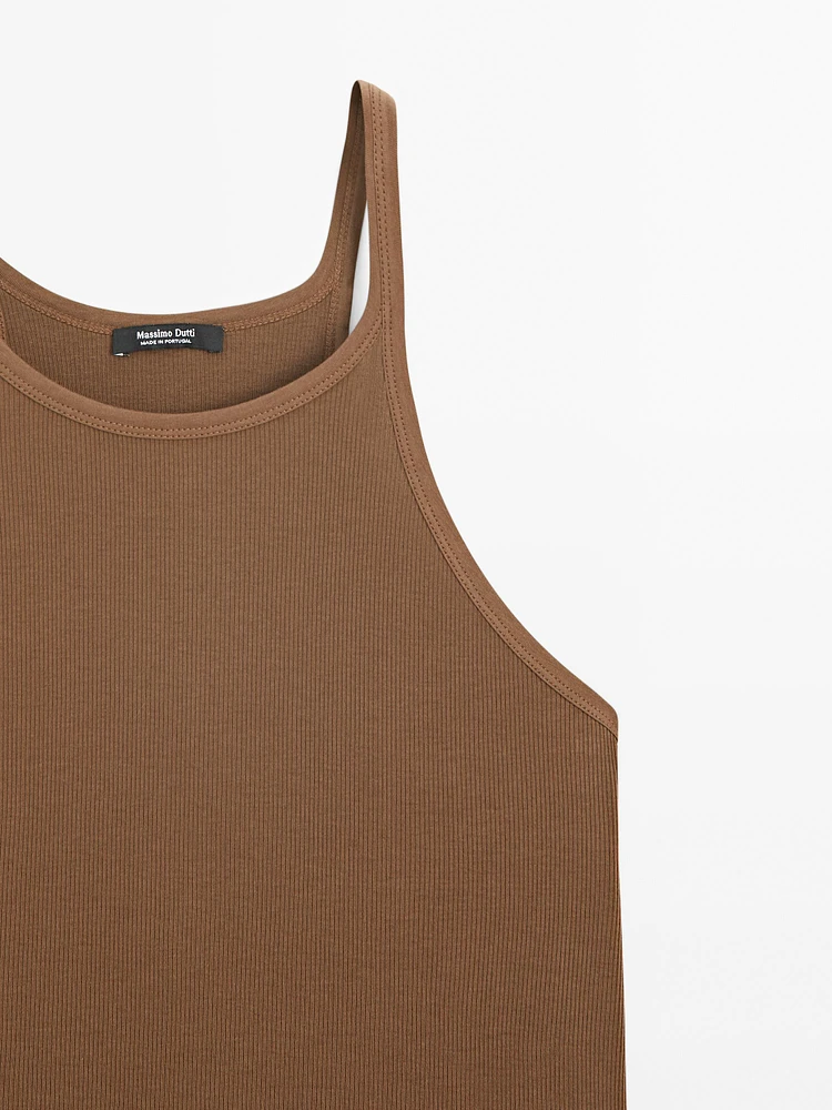 100% cotton halter top
