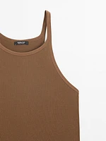 100% cotton halter top