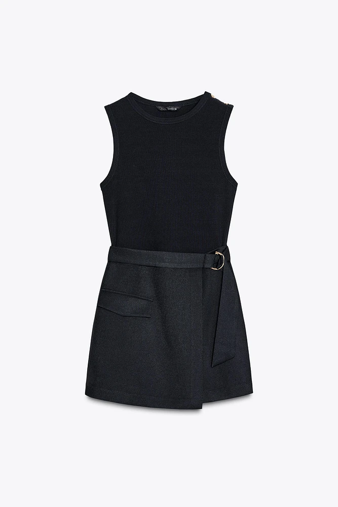 BELTED COMBINATION JUMPSUIT
