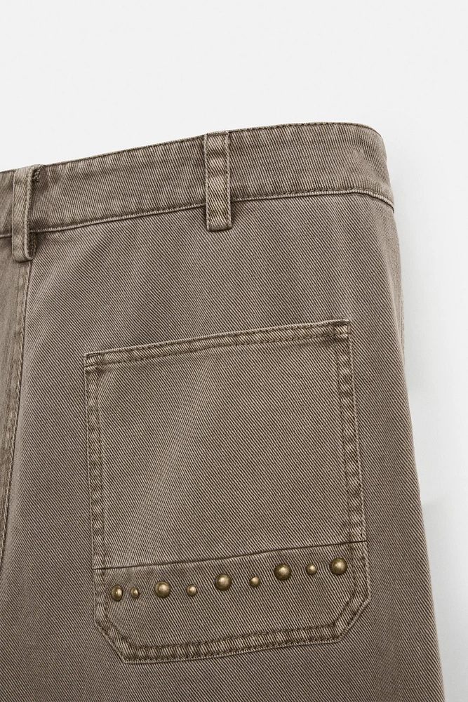 RELAXED FIT STUDDED PANTS