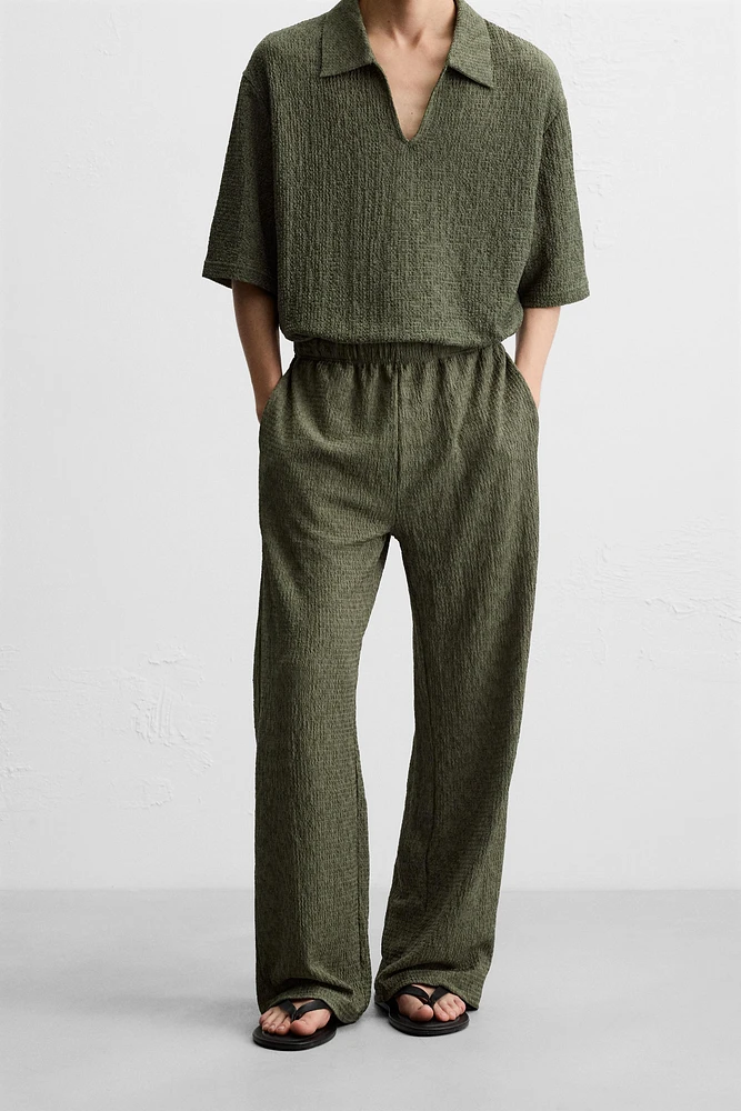 PANTALON STRUCTURÉ À TEXTURE