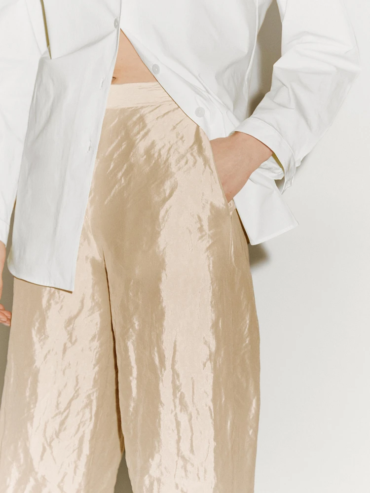 Pantalon satiné texturé - Limited Edition