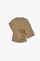 T-SHIRT ASYMÉTRIQUE DÉLAVÉ