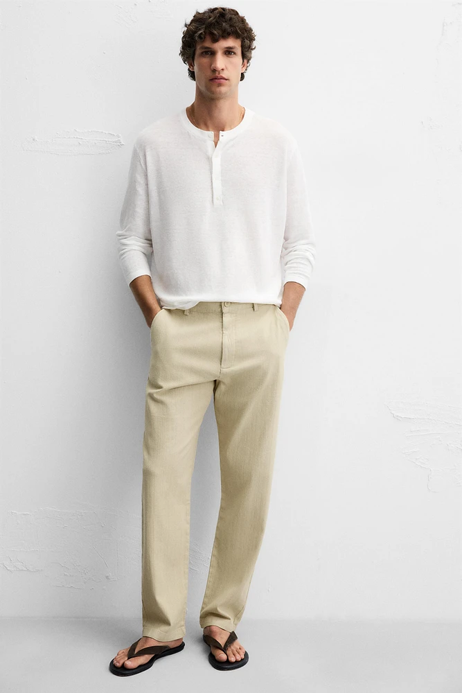 TEXTURED CHINO PANTS