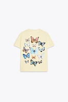 MARIAN ELLIS ROWAN BUTTERFLY PRINT T-SHIRT