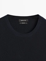 T-shirt manches courtes en maille texturée