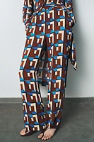 ZW COLLECTION PRINTED FLARE PANTS