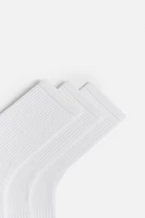 LOT DE 3 PAIRES CHAUSSETTES BASIQUES CÔTELÉES