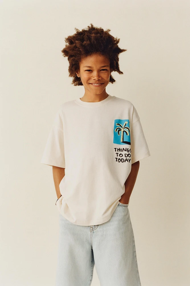 T-SHIRT À IMPRIMÉ PALMIER