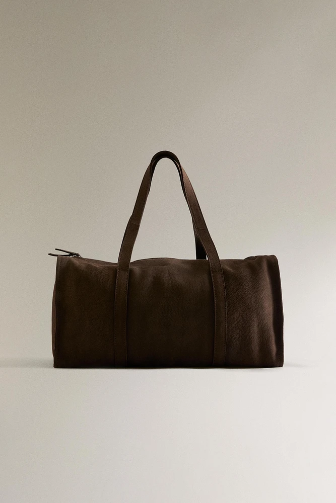 FADED LEATHER TRAVEL BAG