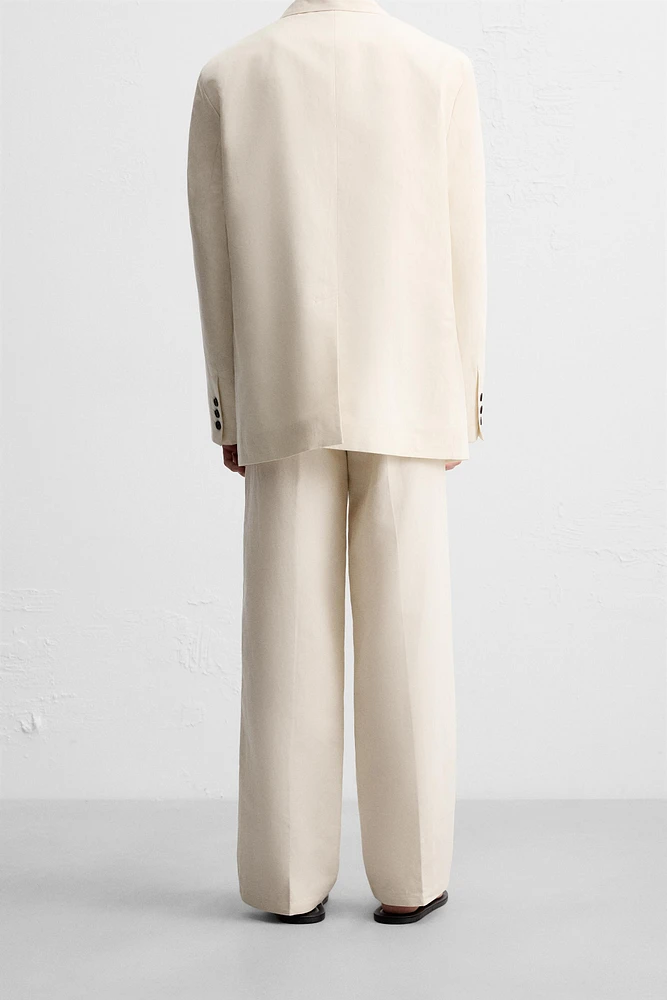 PLEATED SUIT PANTS