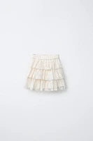 LACE RUFFLED SKIRT