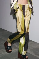 PANTALON IMPRIMÉ SATINÉ