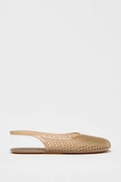 RUBBERIZED EFFECT SLINGBACK SHOES