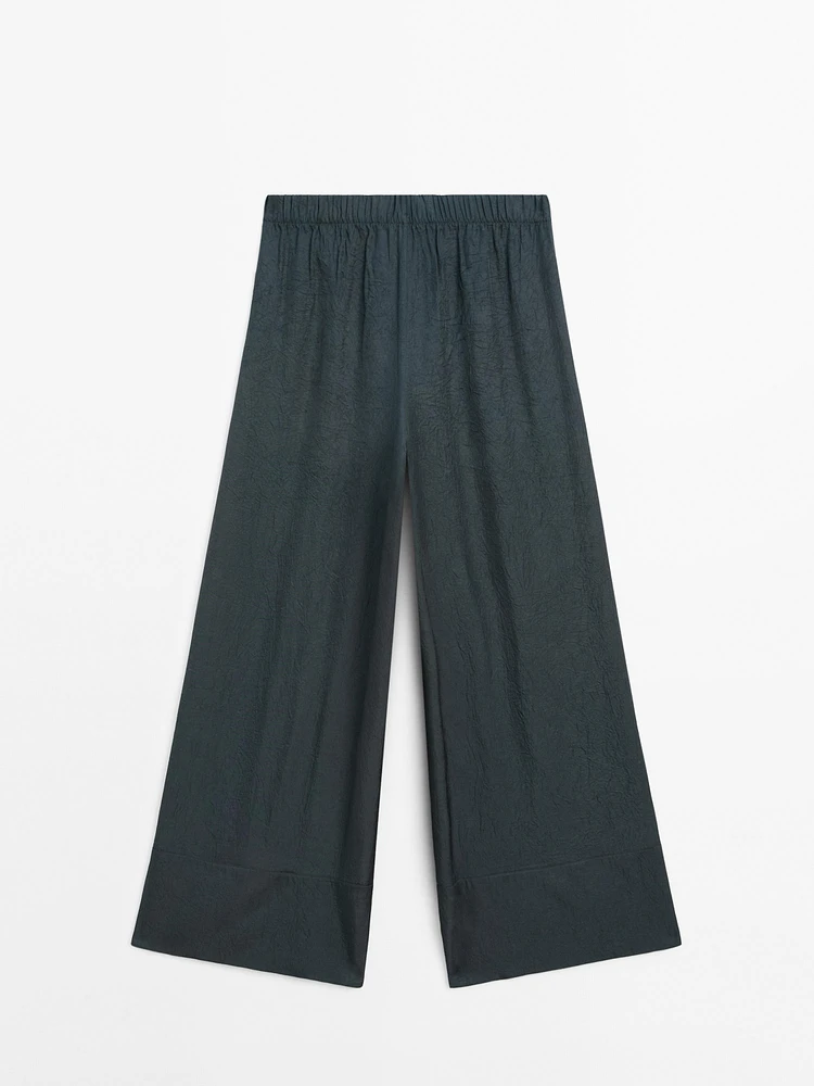 Pantalon fluide effet froiss