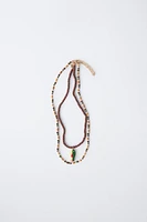 TWO-PACK OF BEADED FISH NECKLACES