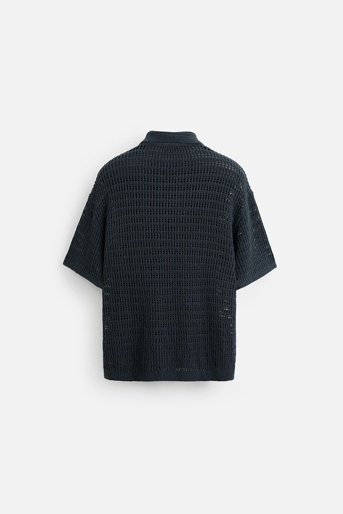 POLO EN MAILLE AJOURÉE