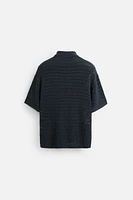 KNIT LACE POLO SHIRT