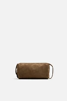 LEATHER TOILETRY BAG