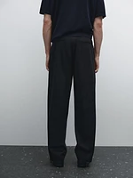 100% cotton relaxed fit trousers