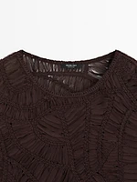 Openwork crochet top