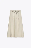 LINEN MIDI SKIRT