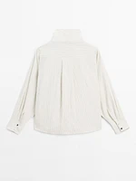 Chemisier fluide avec plastron boutonné