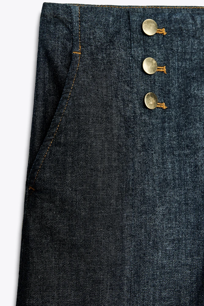 PANTALON JUPE-CULOTTE BOUTONS