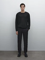 Pantalon slim en coton mélang