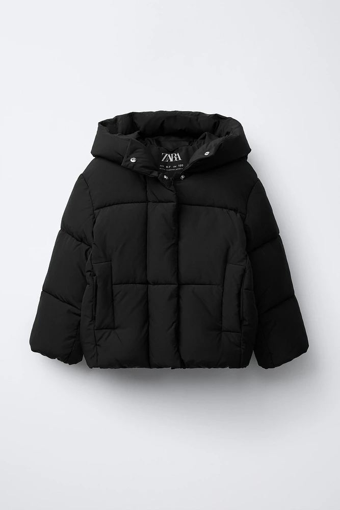 HOODED QUILTED JACKET