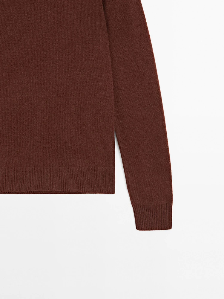 Pull col rond 100 % cachemire