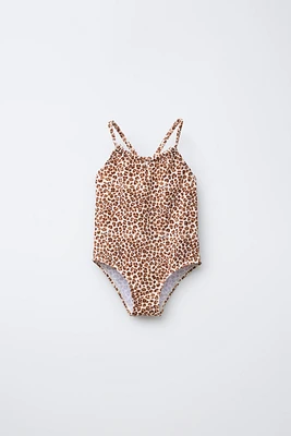2-6 ANS/ MAILLOT DE BAIN ANIMALIER CUT OUT