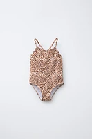 2-6 ANS/ MAILLOT DE BAIN ANIMALIER CUT OUT