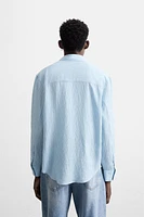 STRIPED VISCOSE BLEND SHIRT