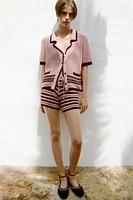 KNITTED POLO JACKET