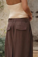 PANTALON DOUBLE PLI PATTES DE BOUTONNAGE